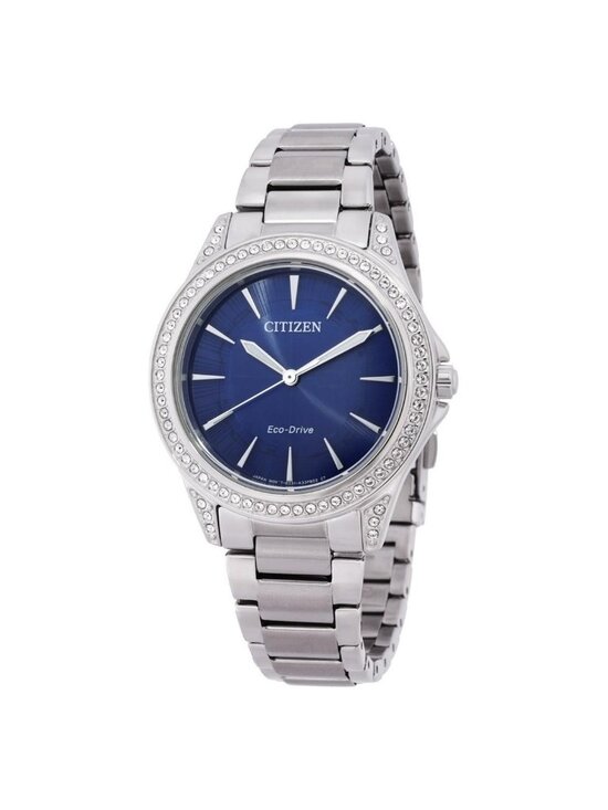 NWT Citizen Classic Eco-Drive Crystal Blue Dial Ladies Watch